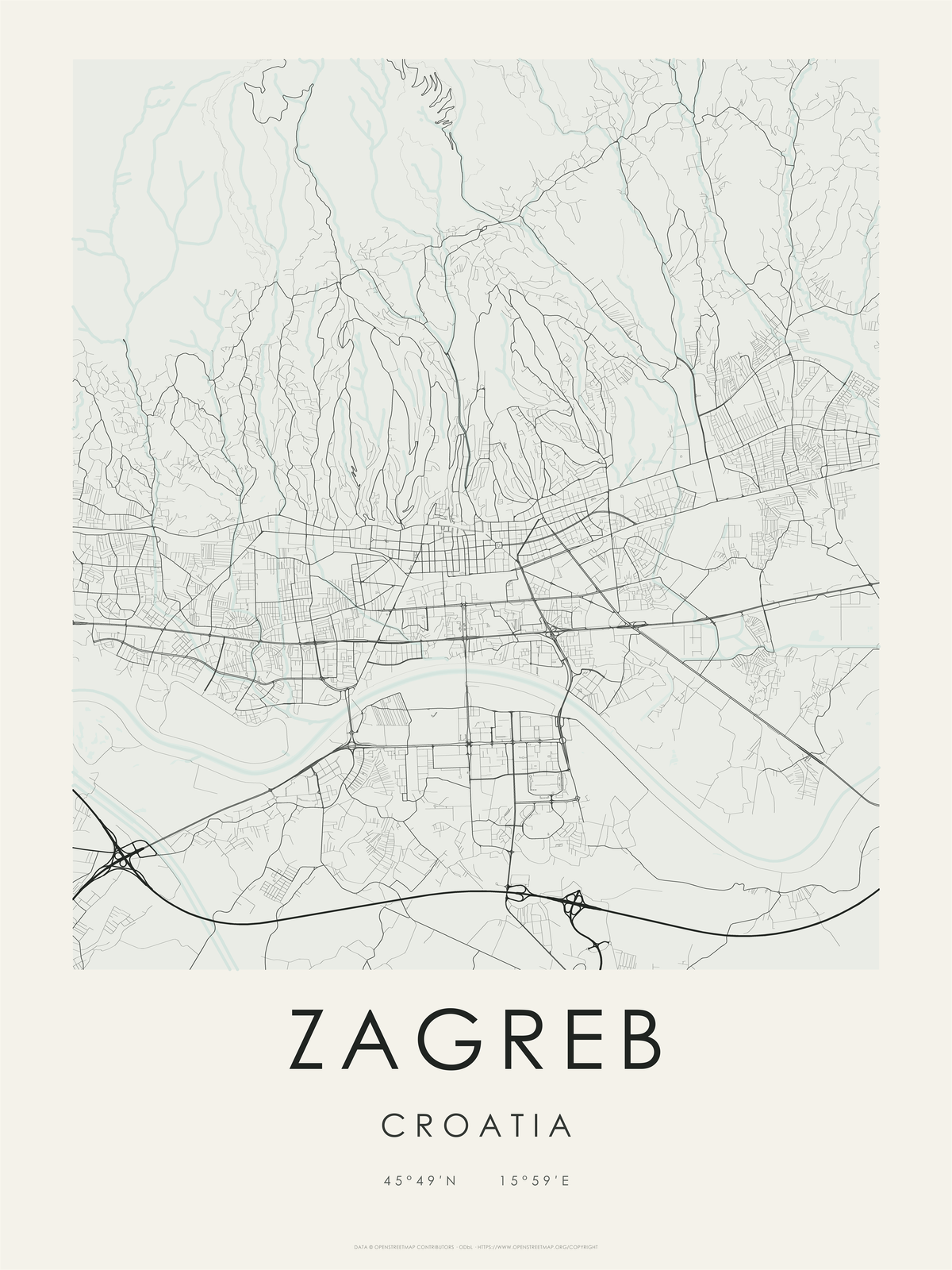 Zagreb 1 — mapa artístico 3:4