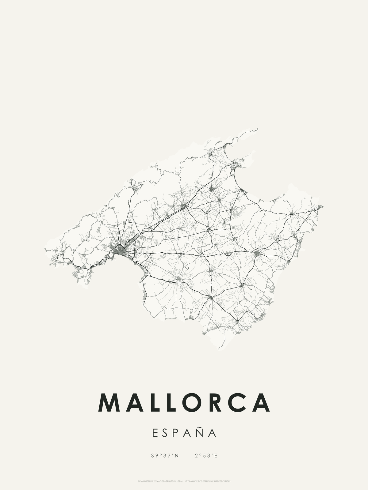 Mallorca 1 — mapa artístico 3:4