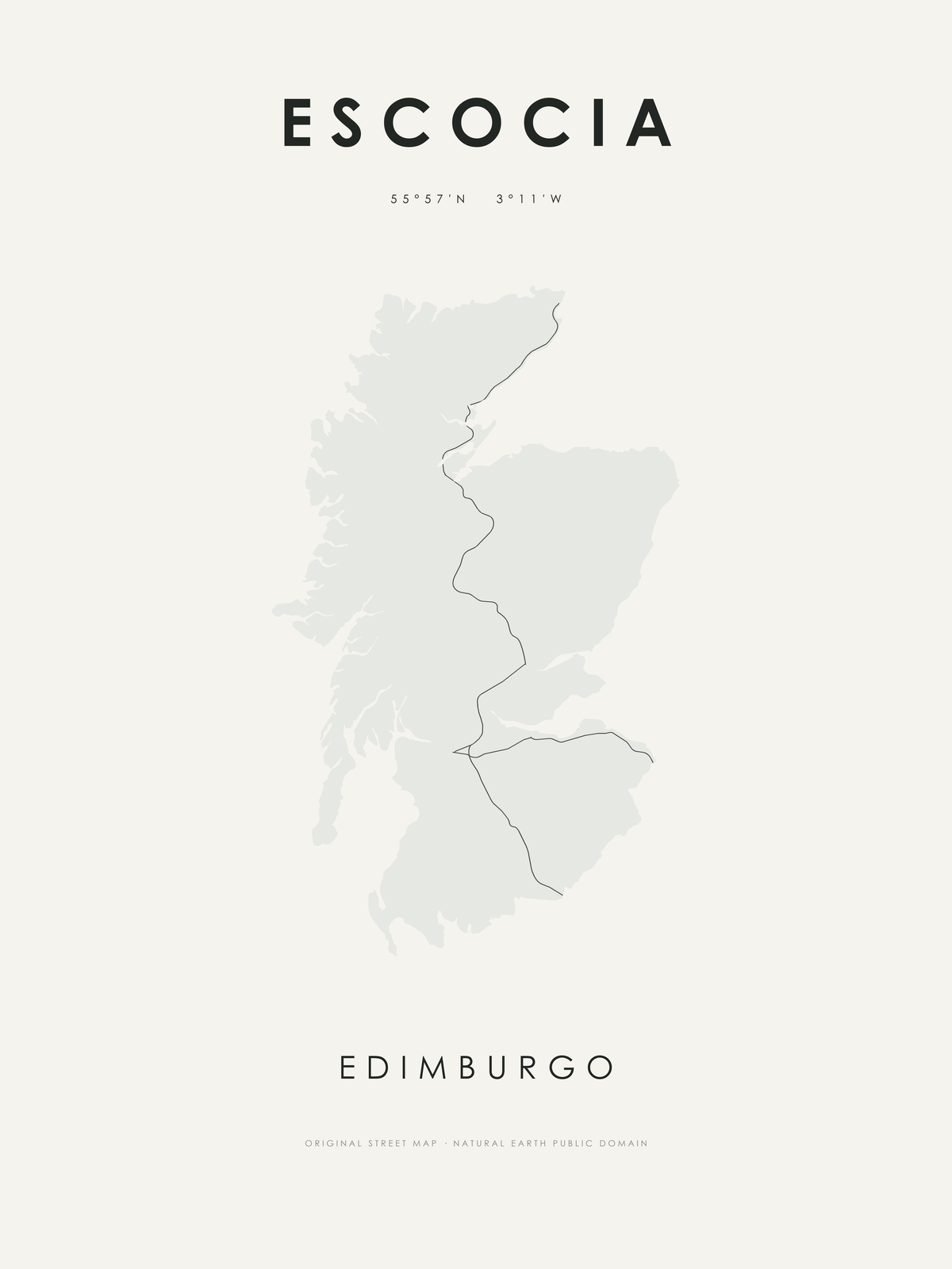 Escocia 1 — mapa artístico 3:4