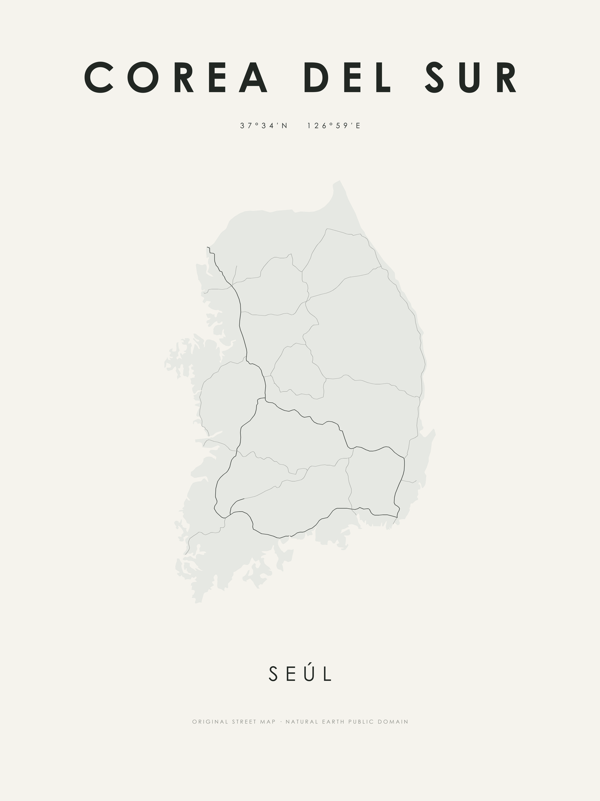 Corea del Sur 1 — mapa artístico 3:4