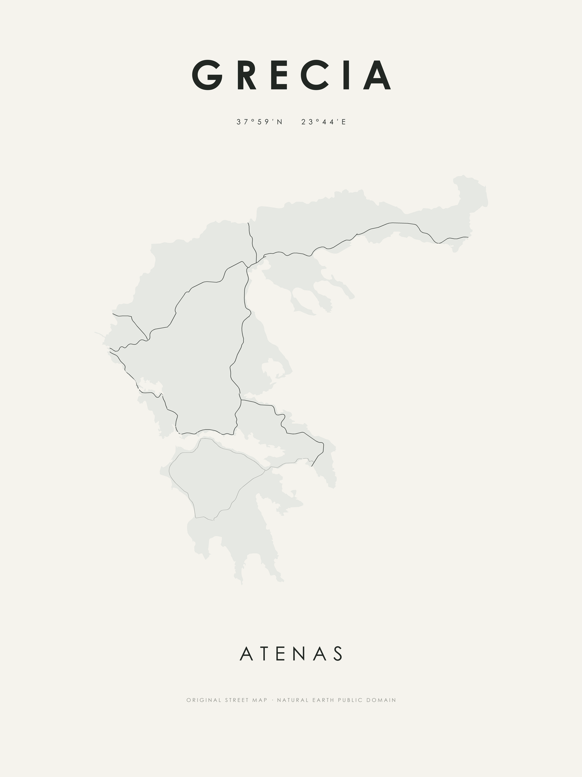Grecia 1 — mapa artístico 3:4