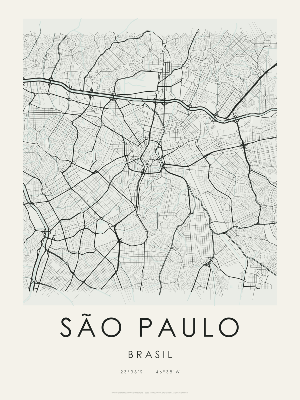 São Paulo 1 — mapa artístico 3:4