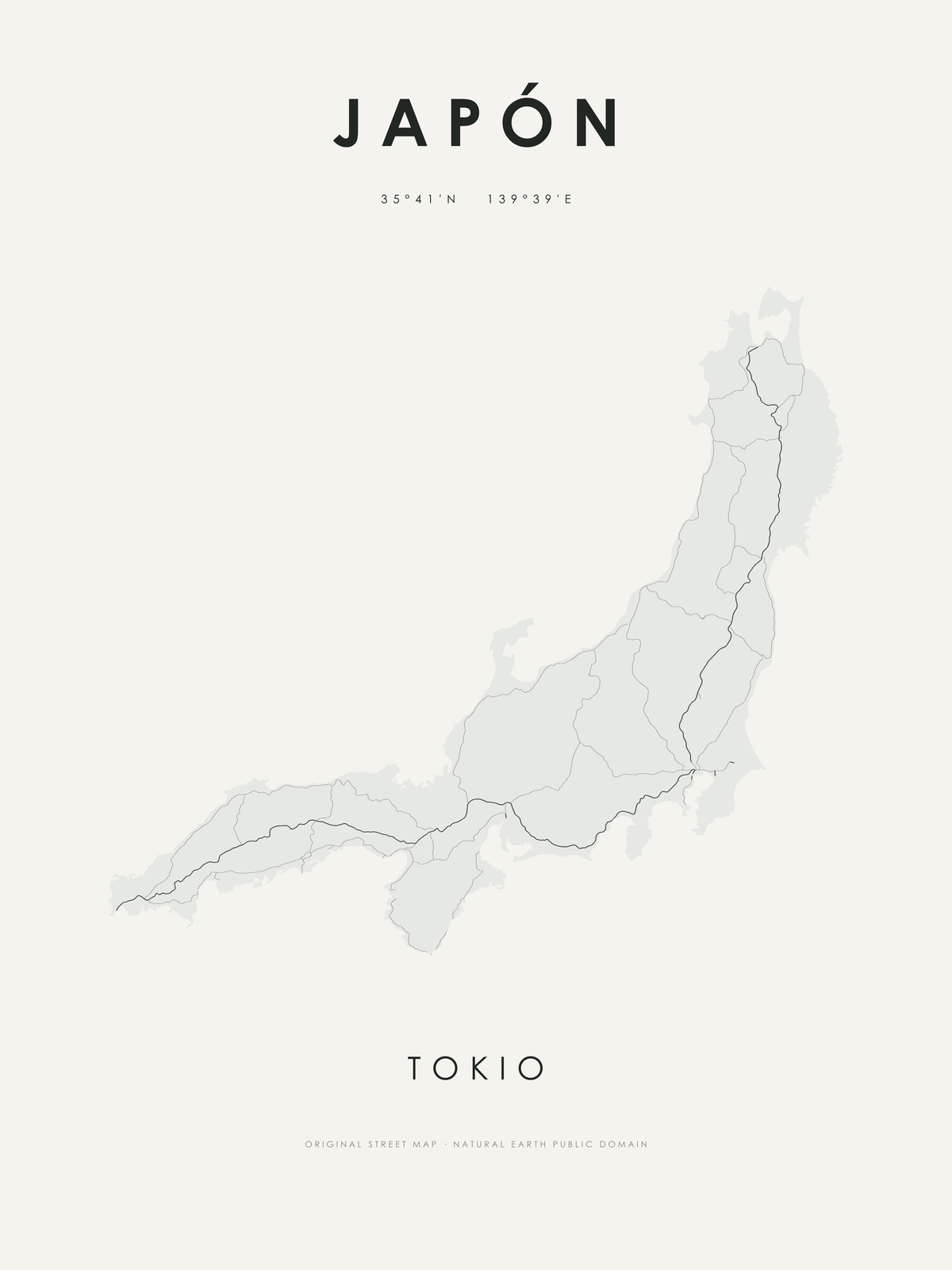Japón 1 — mapa artístico 3:4
