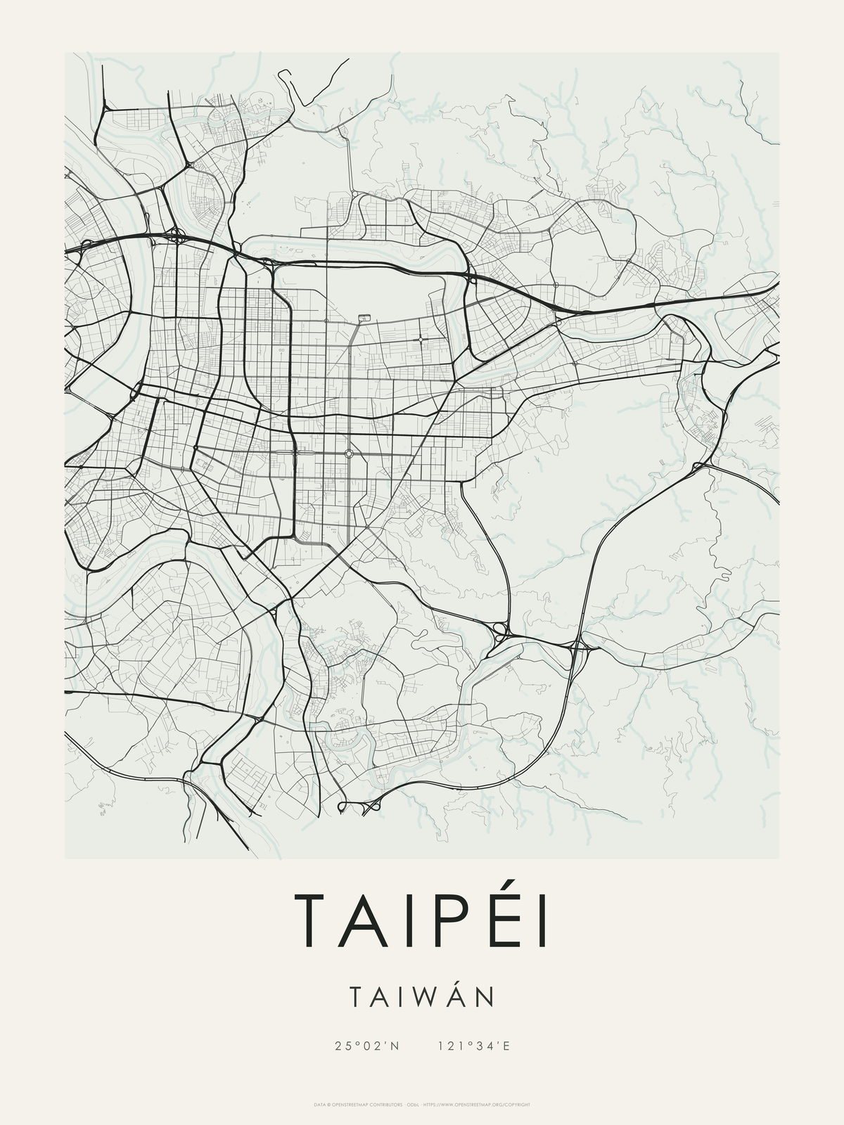 Taipéi 1 — mapa artístico 3:4