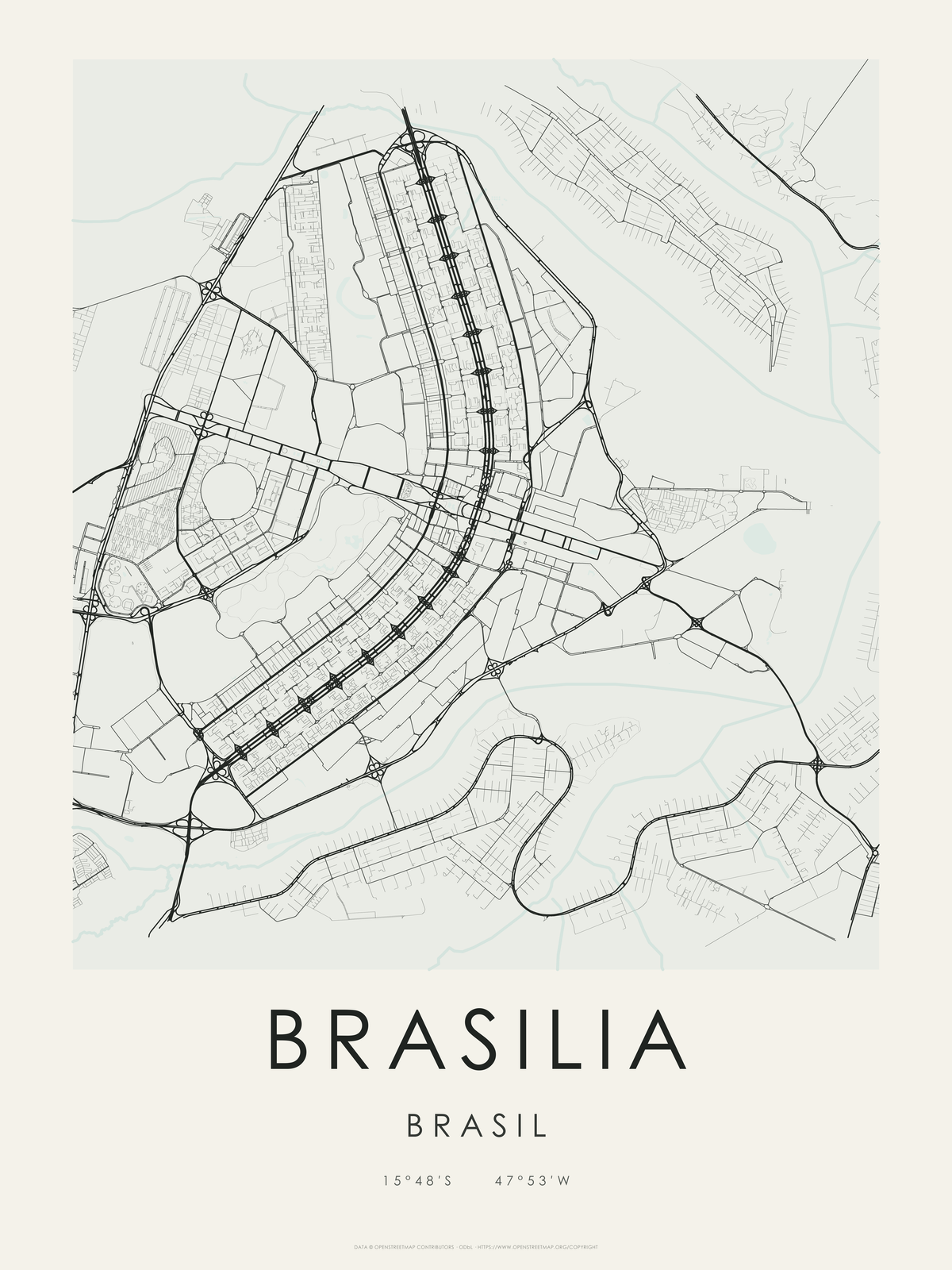 Brasilia 1 — mapa artístico 3:4