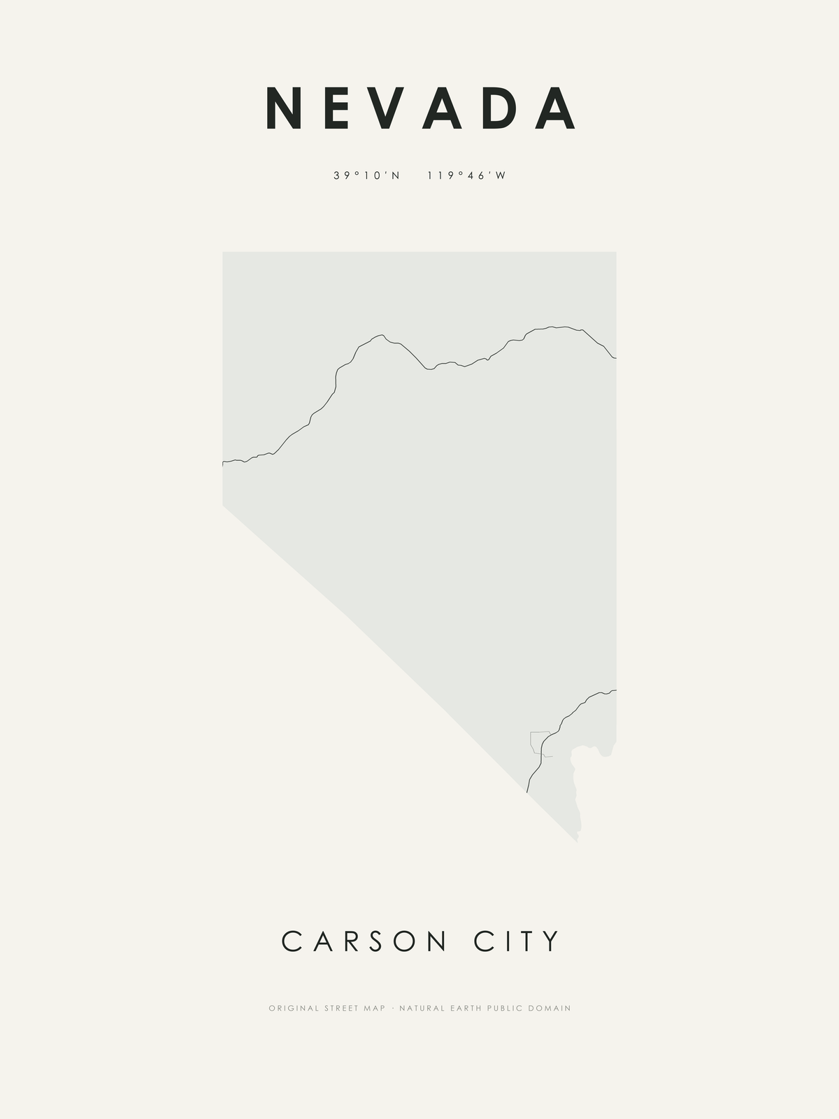Nevada 1 — mapa artístico 3:4