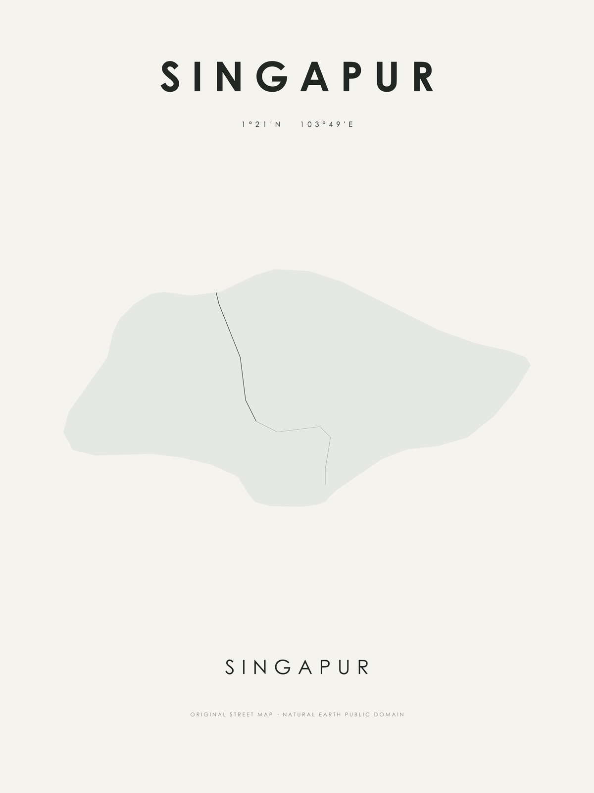 Singapur 1 — mapa artístico 3:4