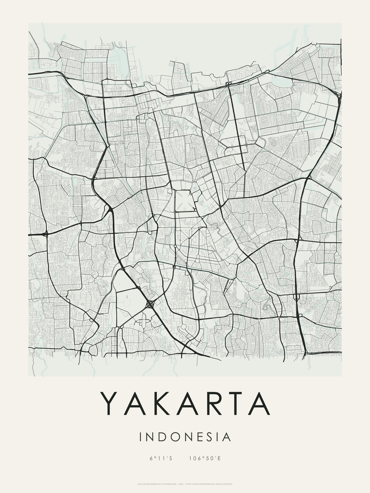Yakarta 1 — mapa artístico 3:4