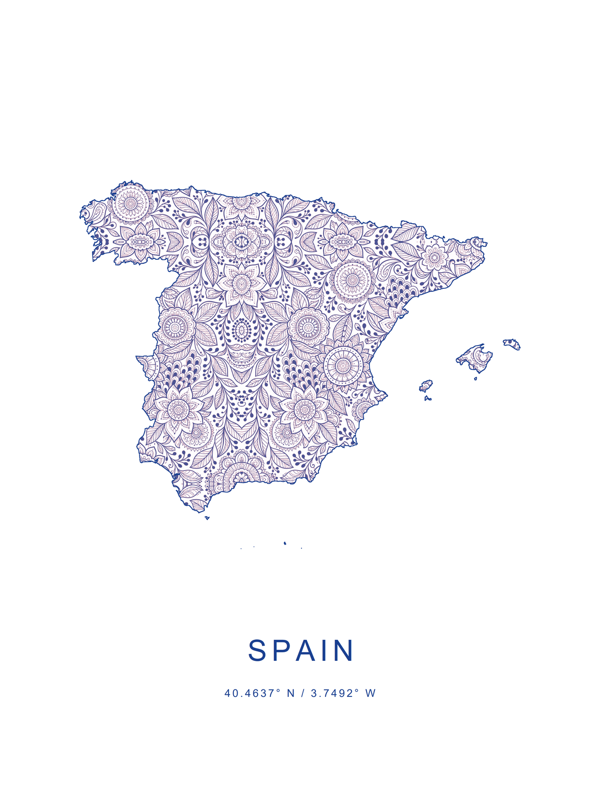 España 3 — mapa decorativo 3:4