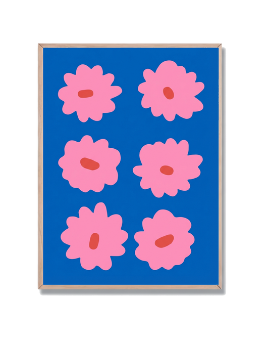 Flores Rosas Azules