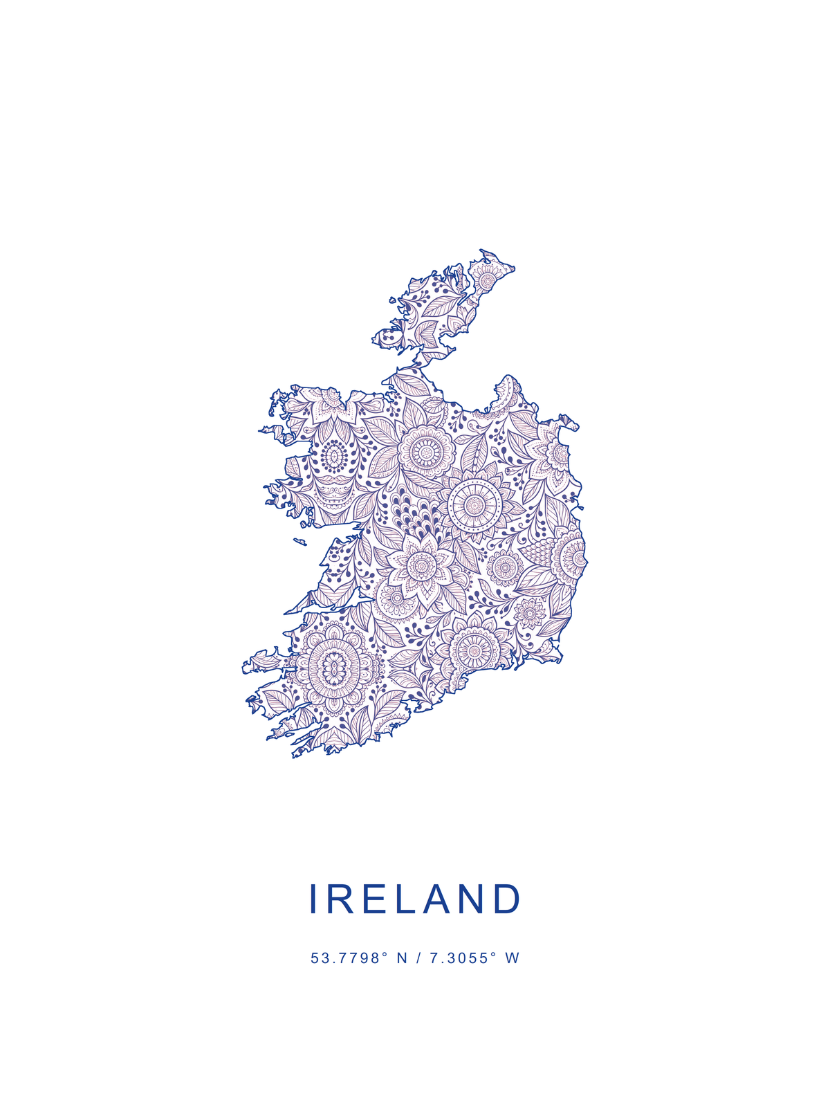 Irlanda 2 — mapa decorativo 3:4