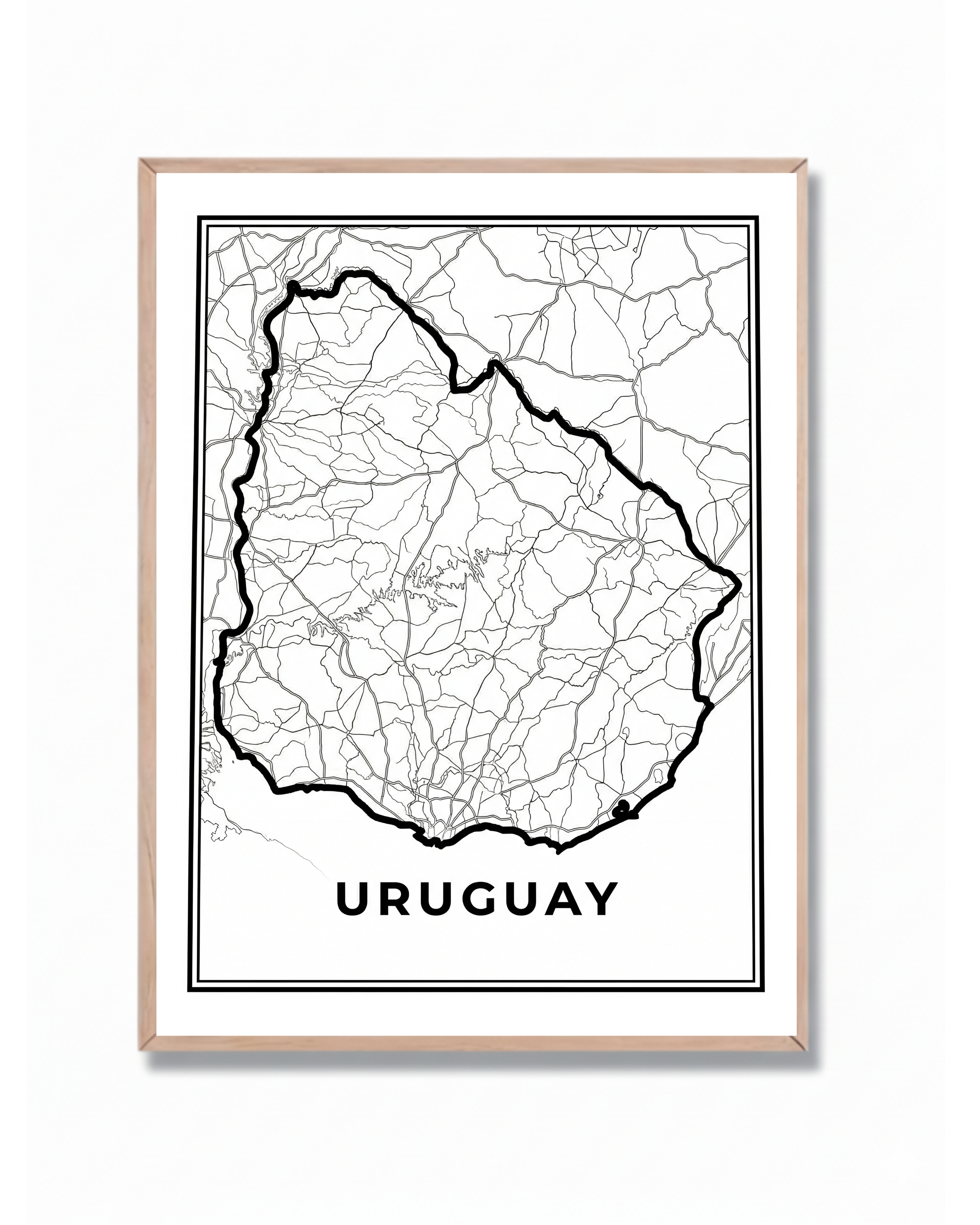 Póster Cartográfico Uruguay