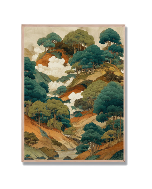 Paisaje Montañoso Japonés