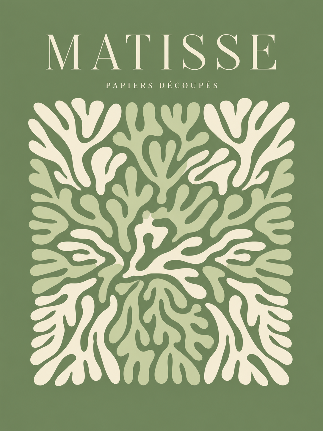 Matisse Patrón verde y crema
