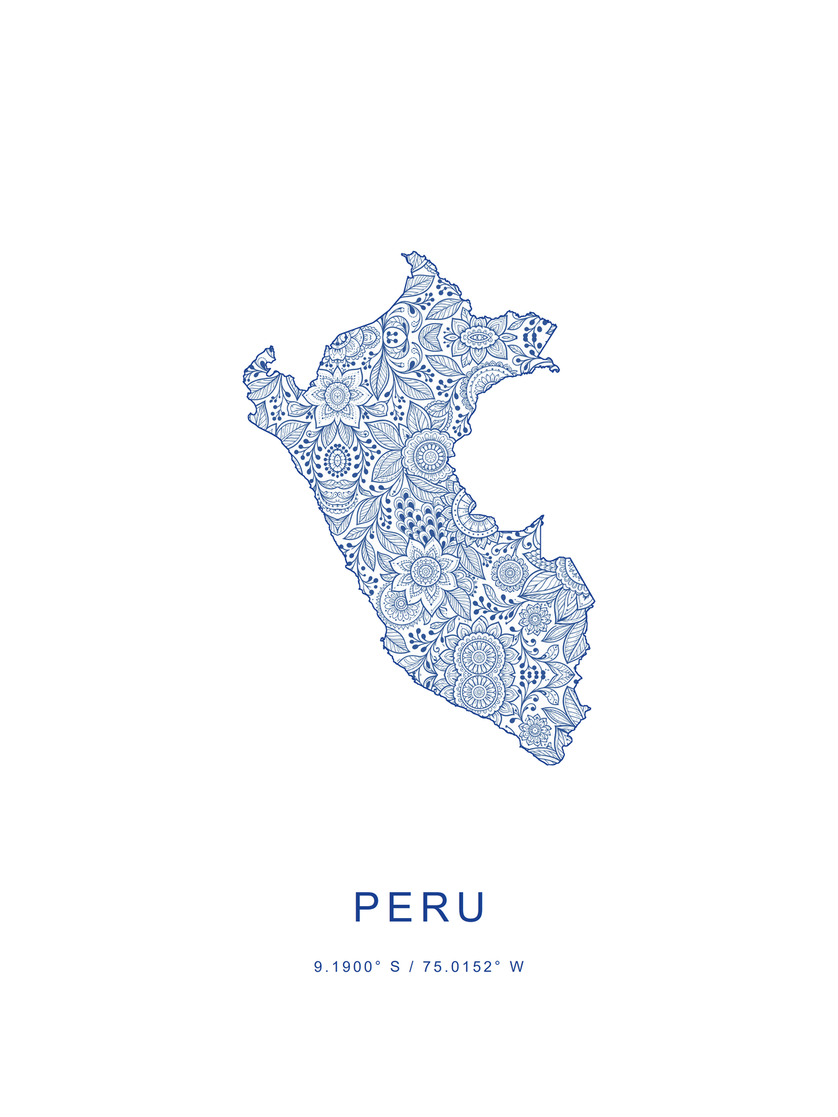 Perú 2 — mapa decorativo 3:4