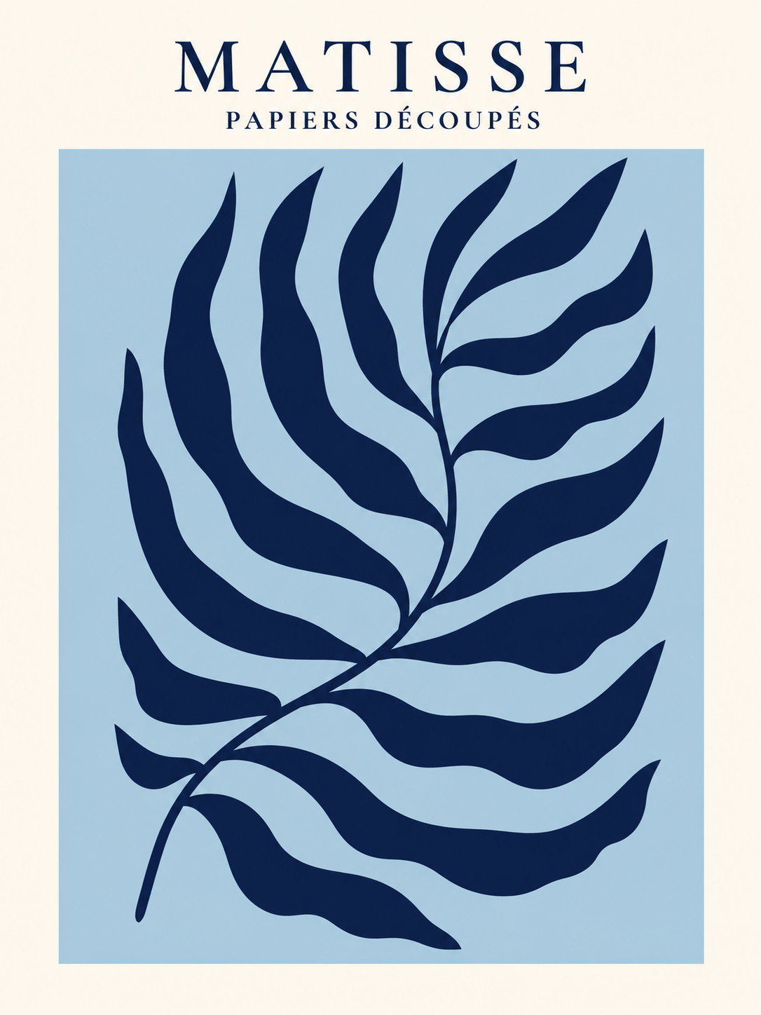 Matisse Ramas azules sobre celeste