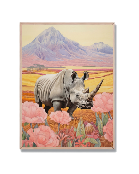 Rinoceronte Flores Montaña