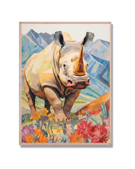 Rinoceronte Geométrico Vibrante