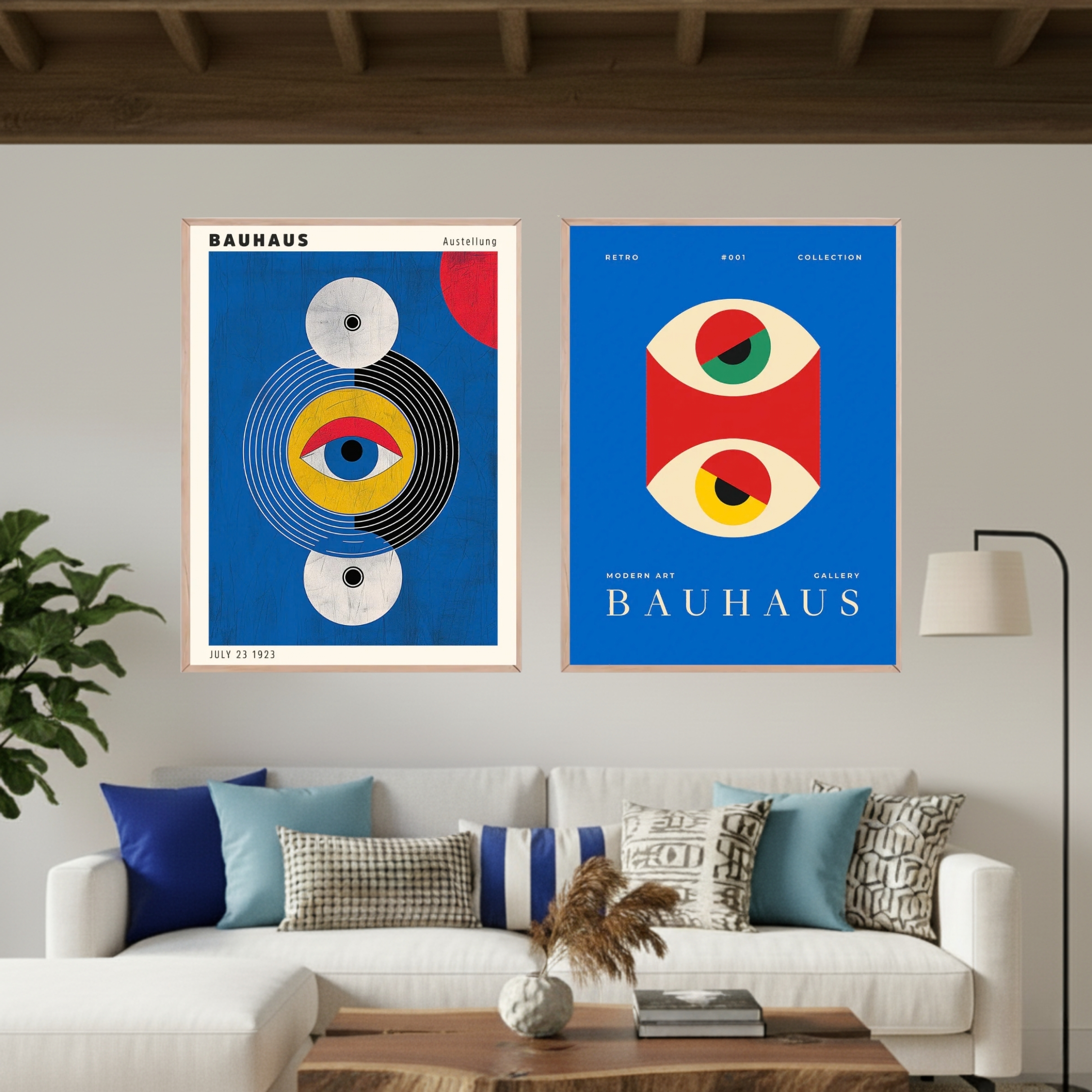 Set de 2 Bauhaus Ojos Azul