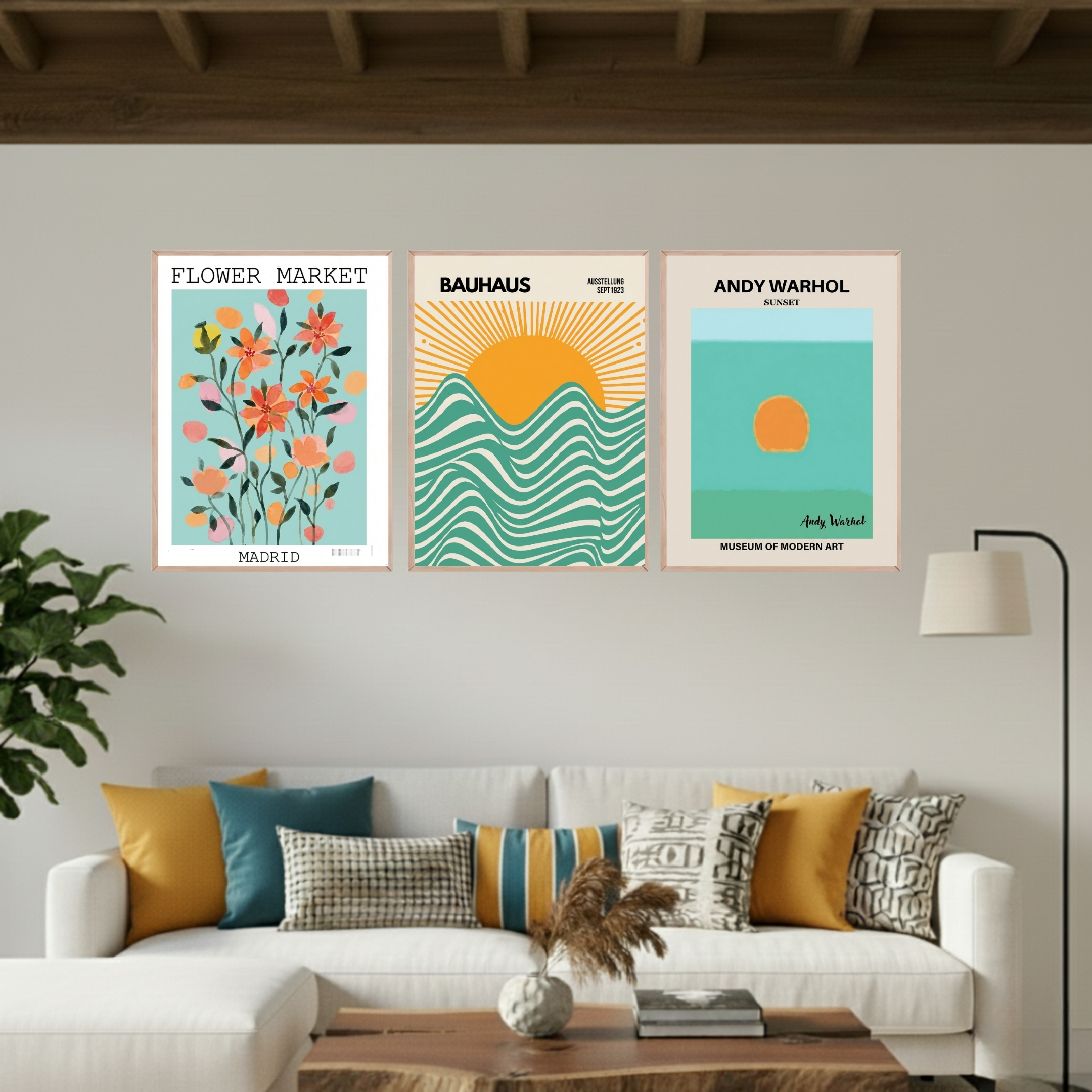 Set de 3 Bauhaus Celeste