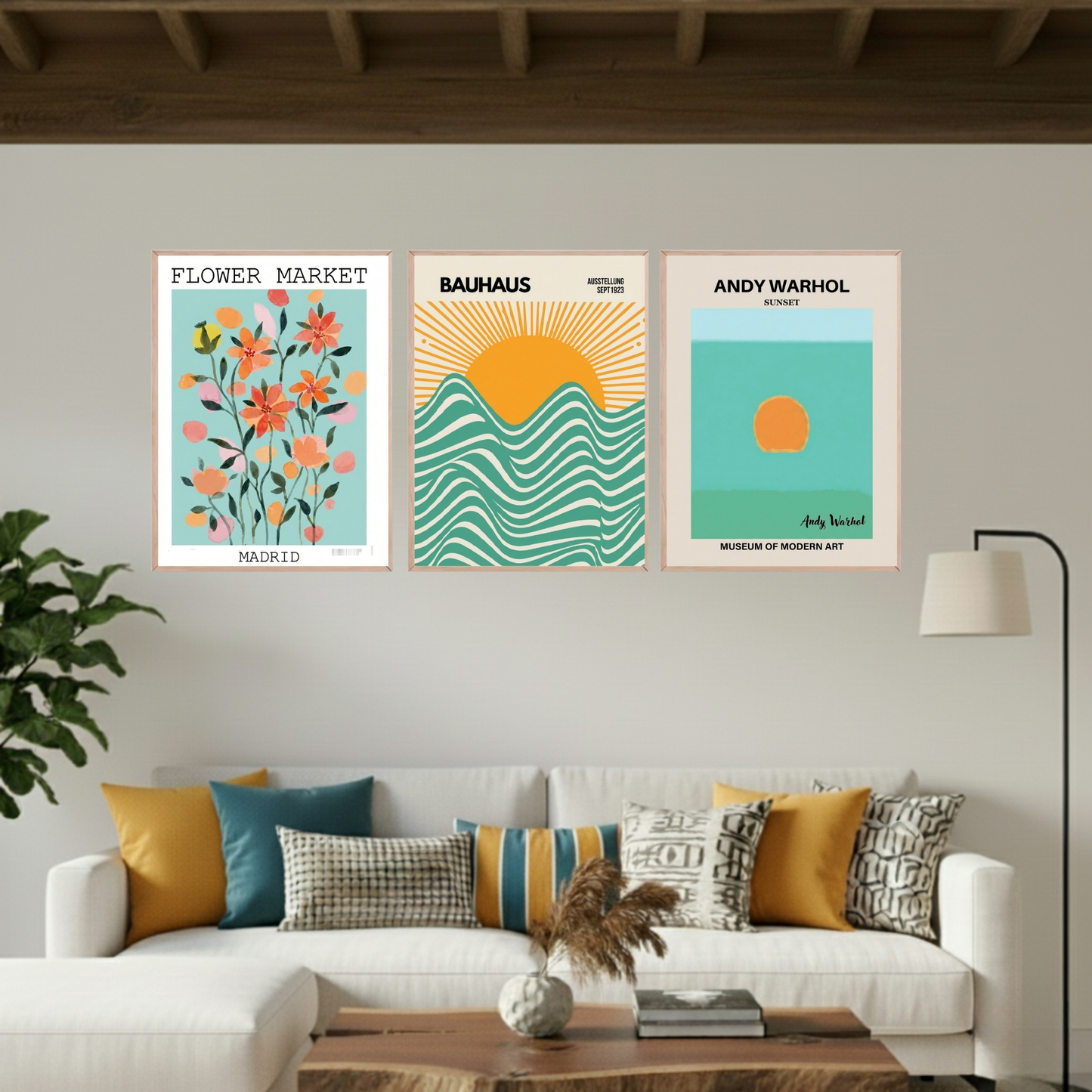 Set de 3 Bauhaus Celeste