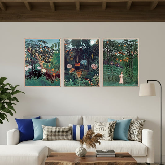 Set de 3 Tropical Henri Rousseau
