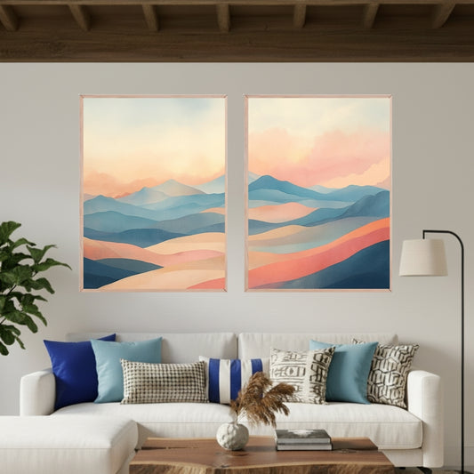 Set de 2 Montañas Pastel