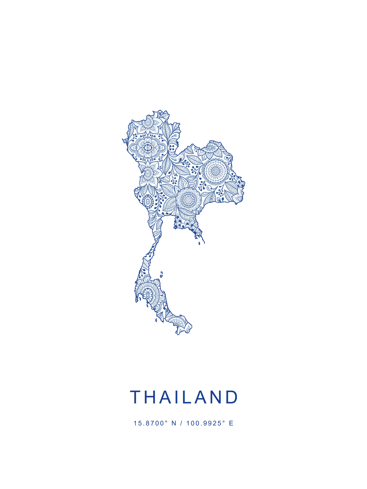 Tailandia 3 — mapa decorativo 3:4