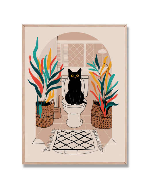 Gato negro inodoro