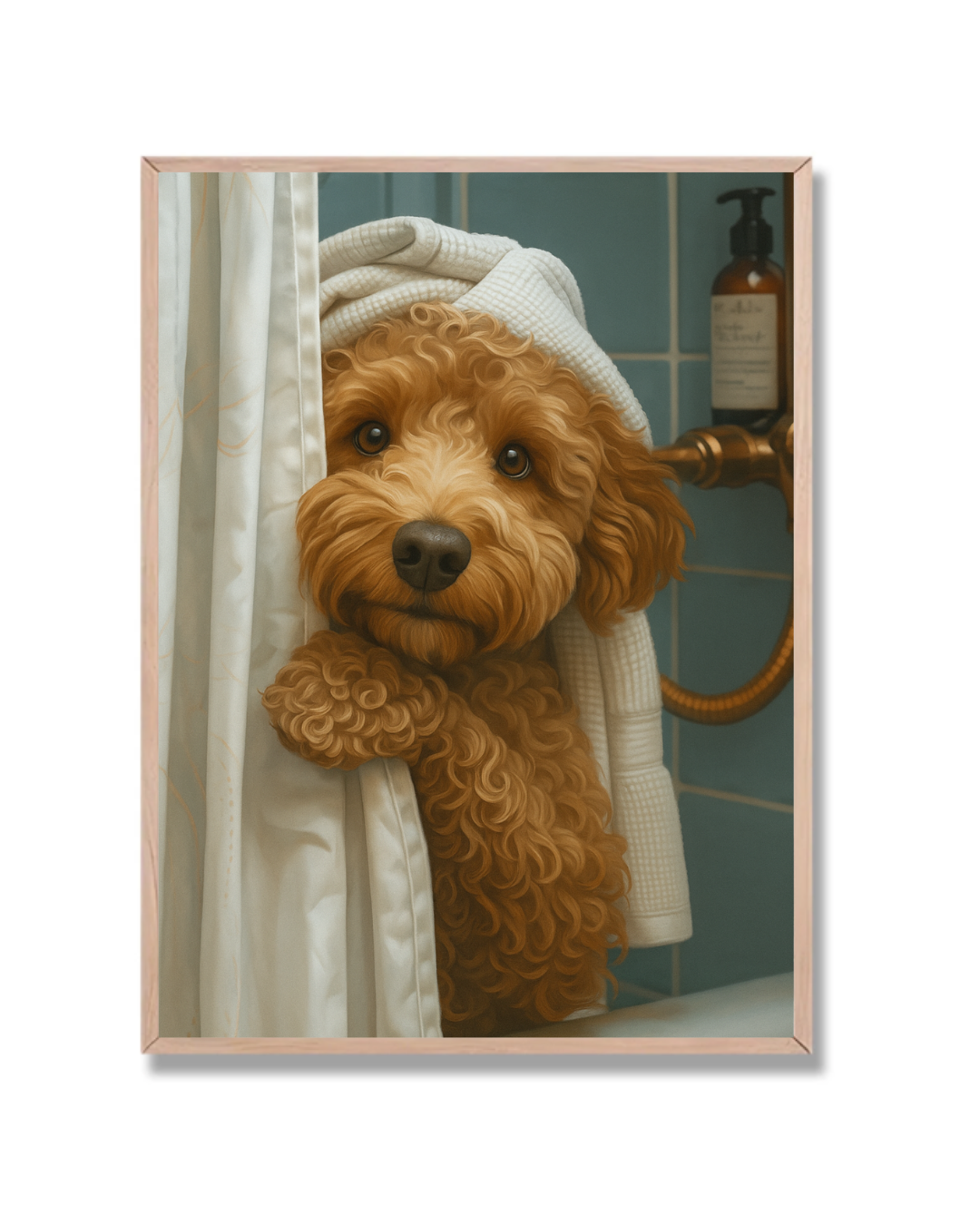 Caniche en la bañera