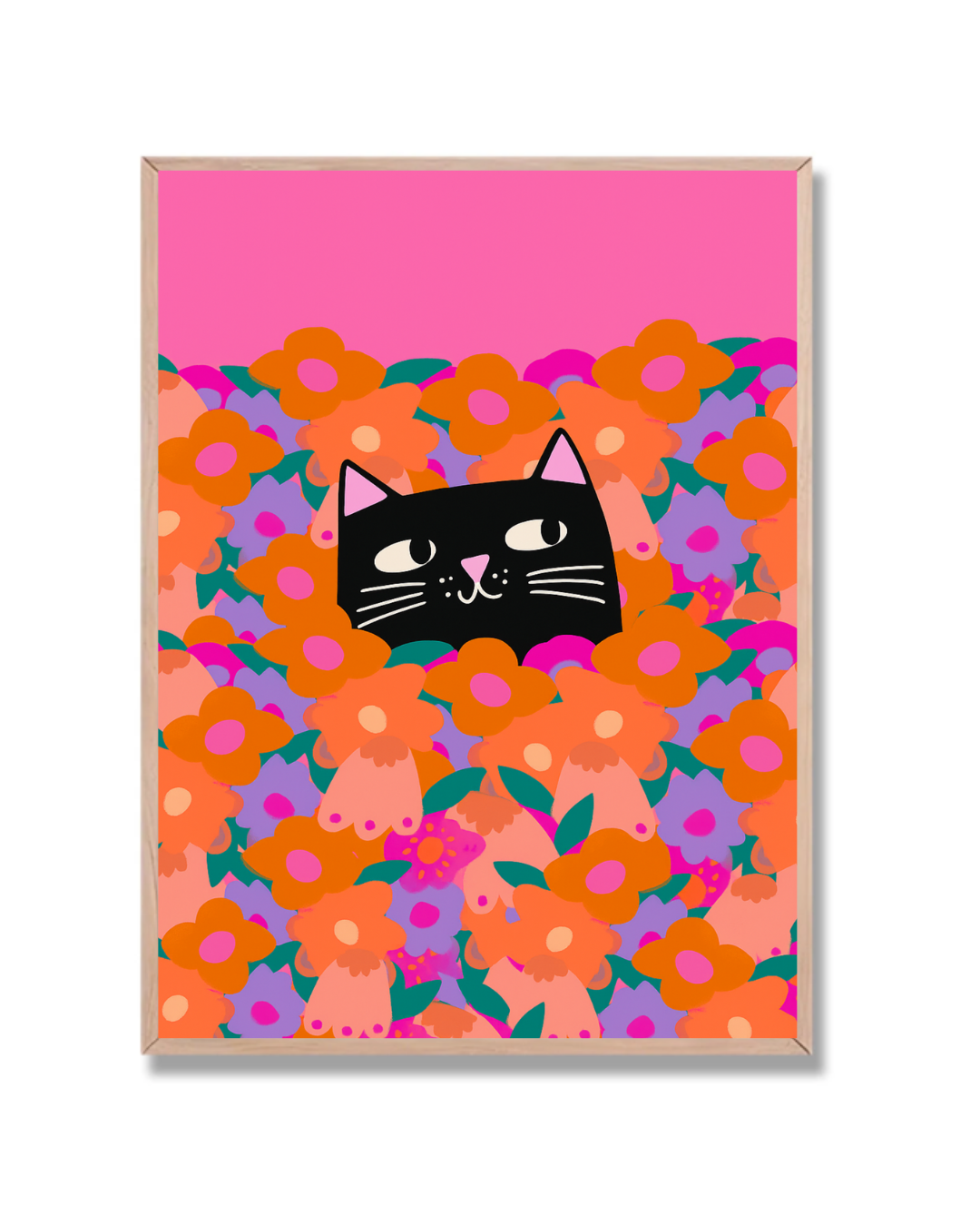 Gato entre flores #3