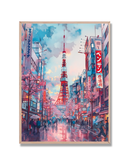 Tokio en acuarela
