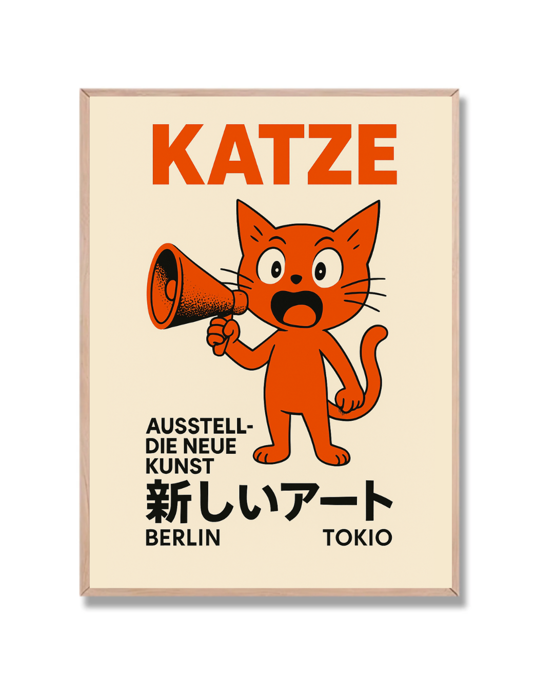 Gato anunciando arte