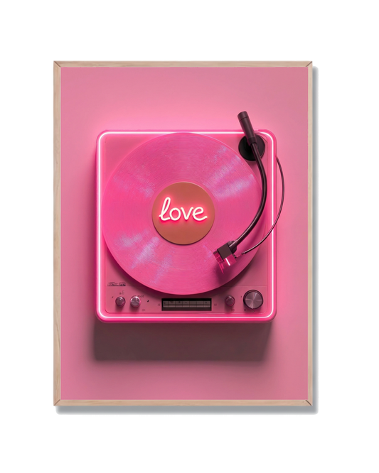 Tocadiscos Rosa Neón