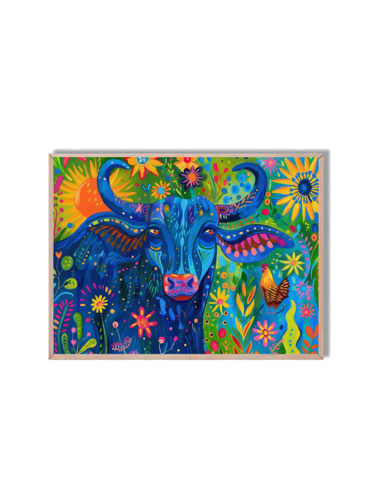 Vaca Azul Floral
