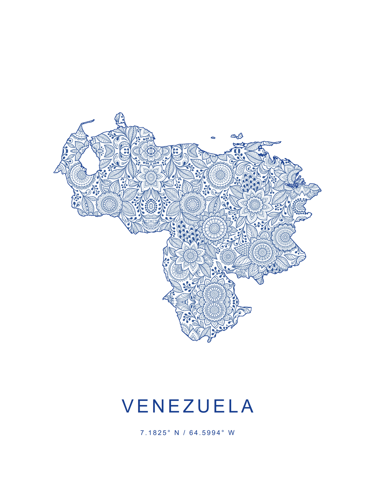 Venezuela 4 — mapa decorativo 3:4