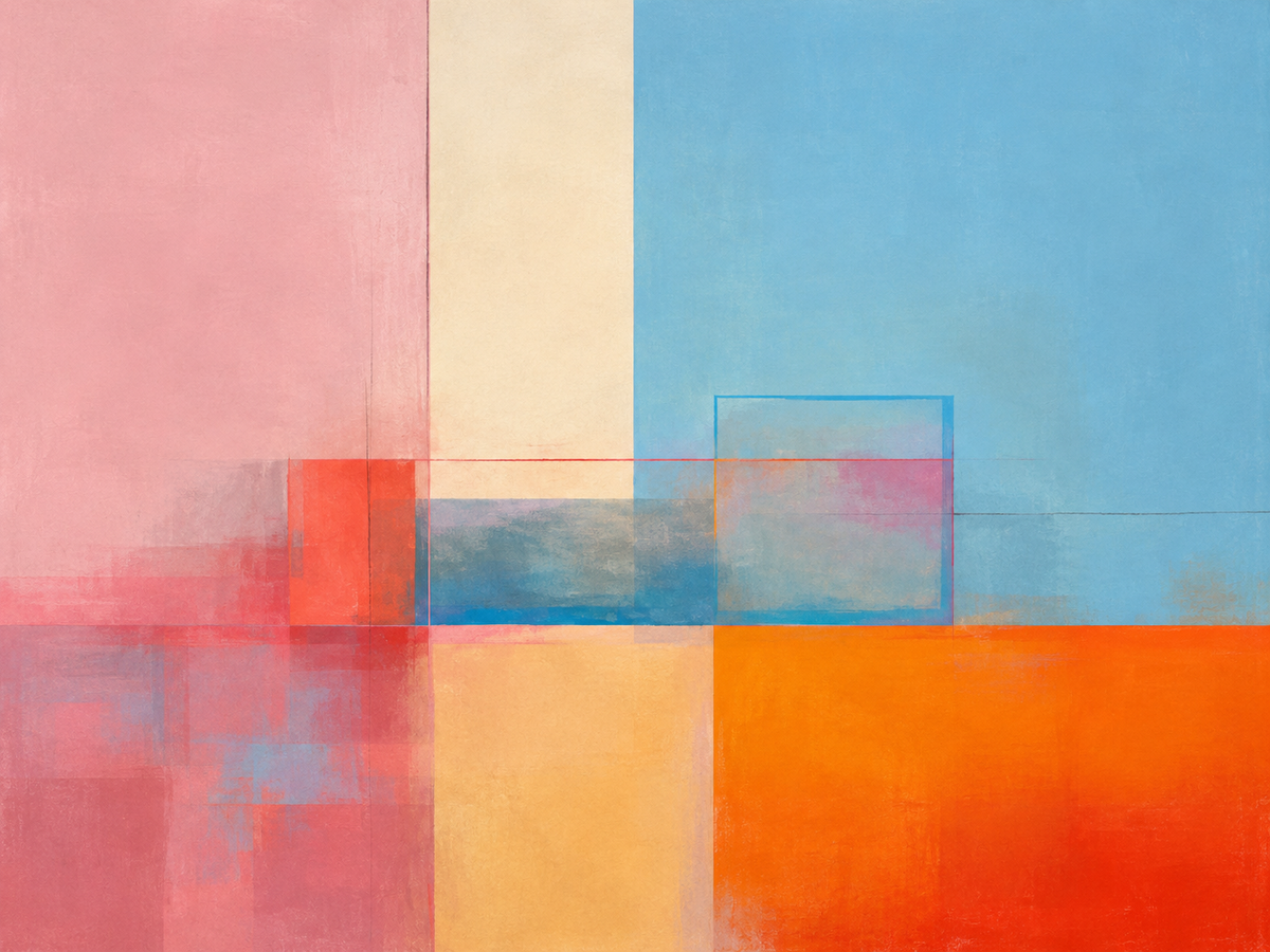 Abstracto horizontal de bloques pastel superpuestos