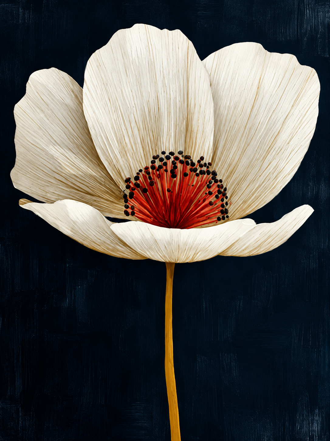 Amapola Blanca sobre Azul