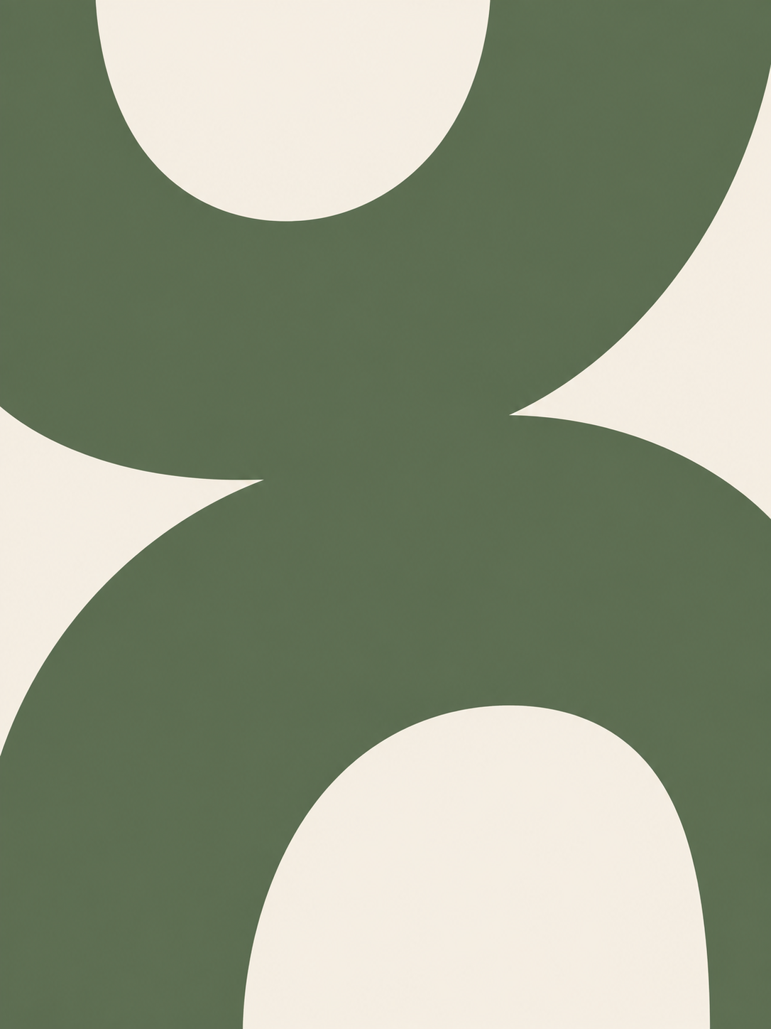 Geométrico orgánico verde y crema — Segunda composición
