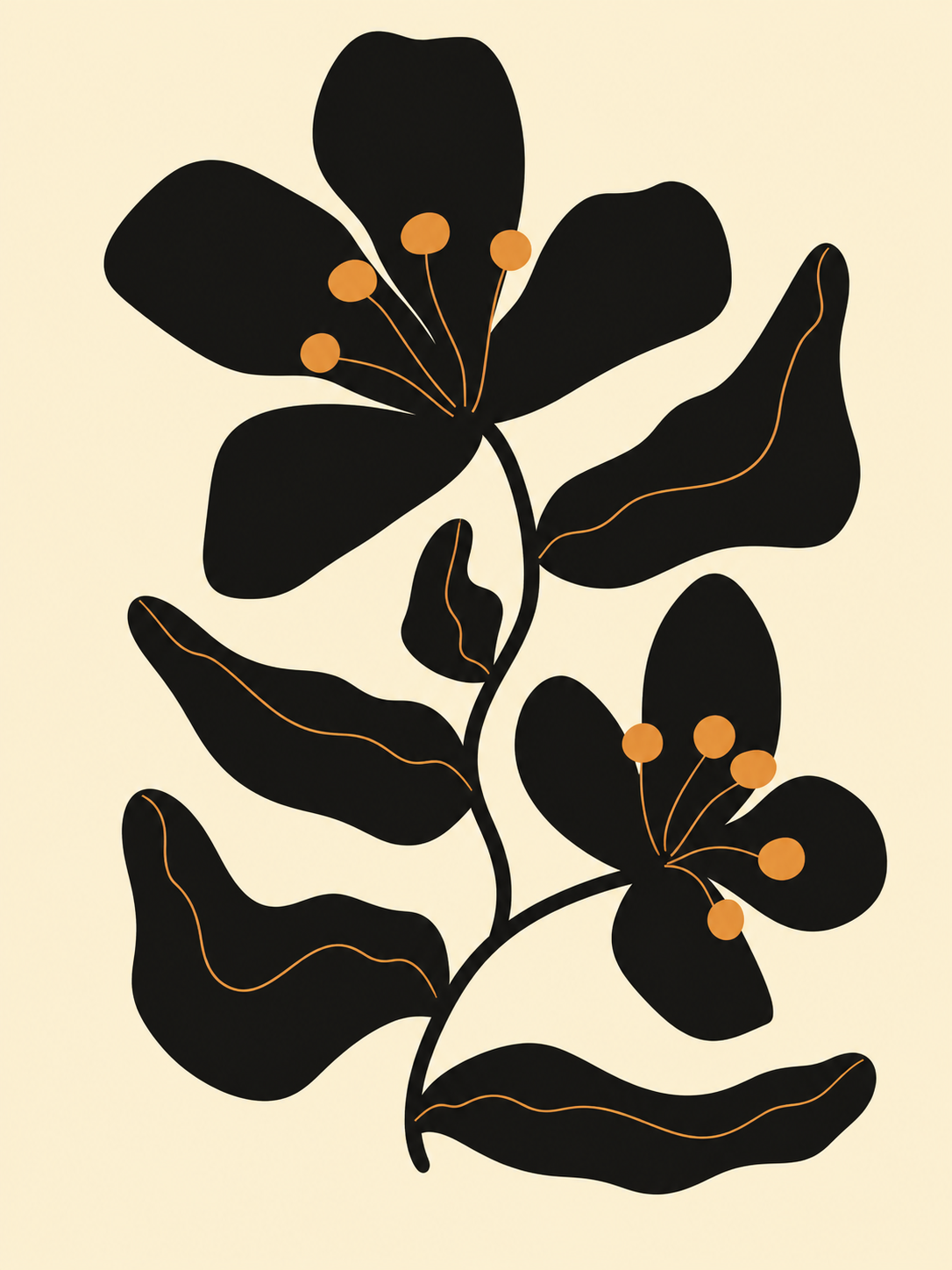 Flores Negras de Tinta