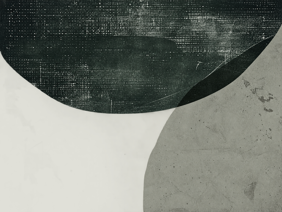 Abstracto horizontal verde y negro — Izquierdo