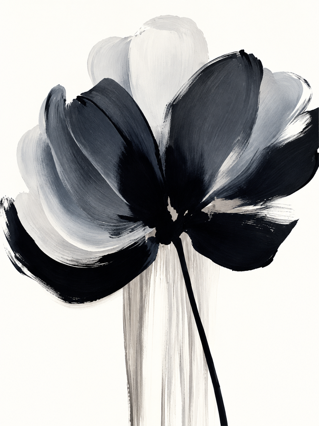 Flores Negras y Blancas