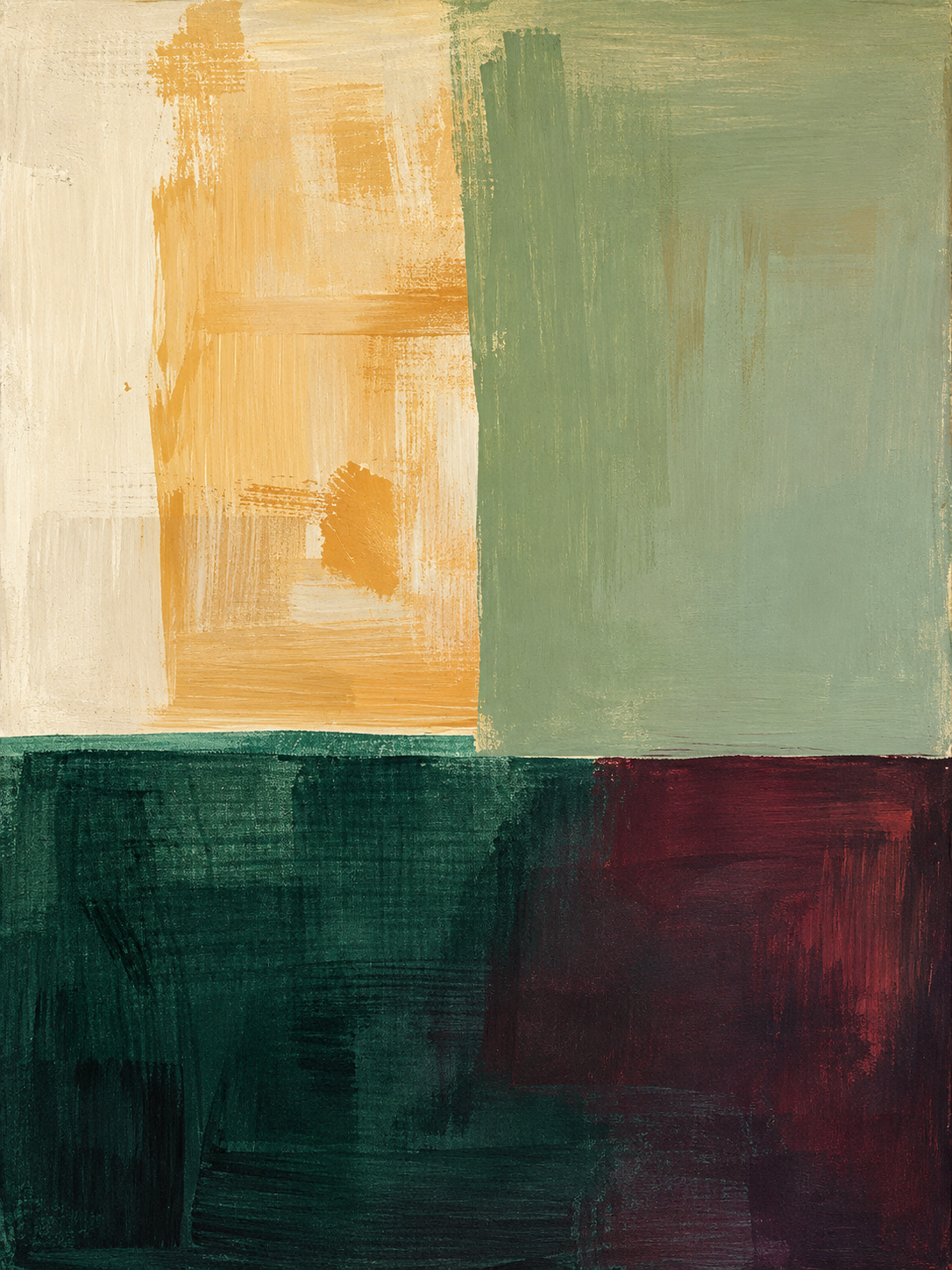 Set de 2 Abstracto gestual magenta, rosa, naranja y verde — obra 2