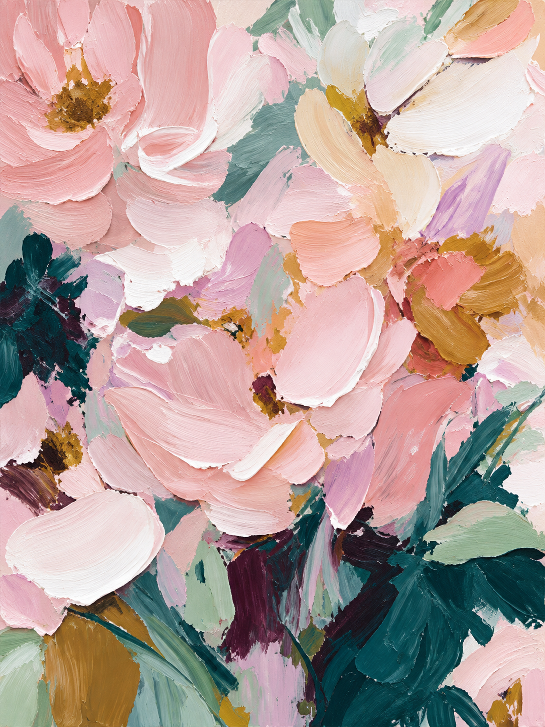 Flores Rosas Pastel