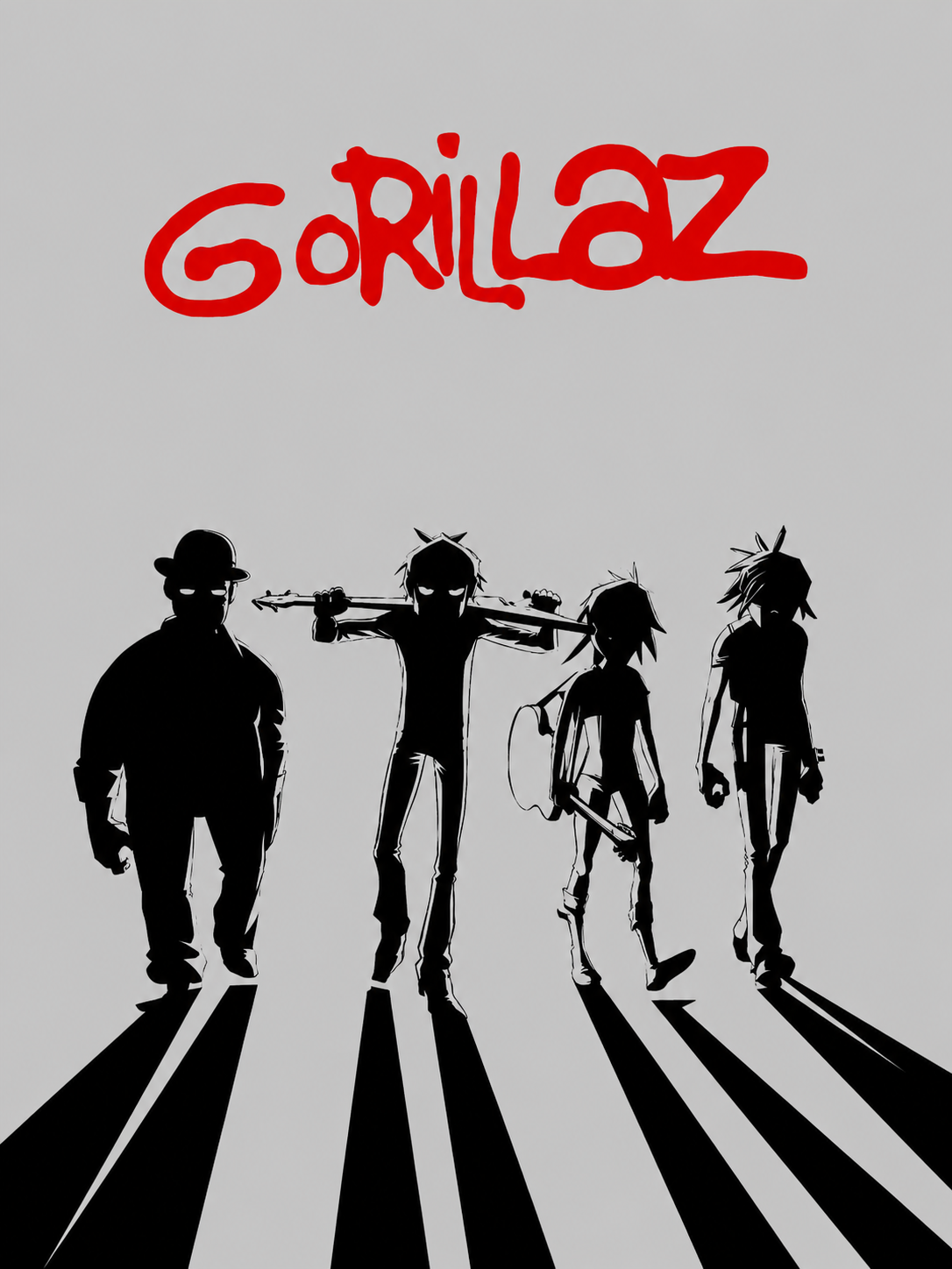 Ilustración 015 — Gorillaz Siluetas — cuadro individual