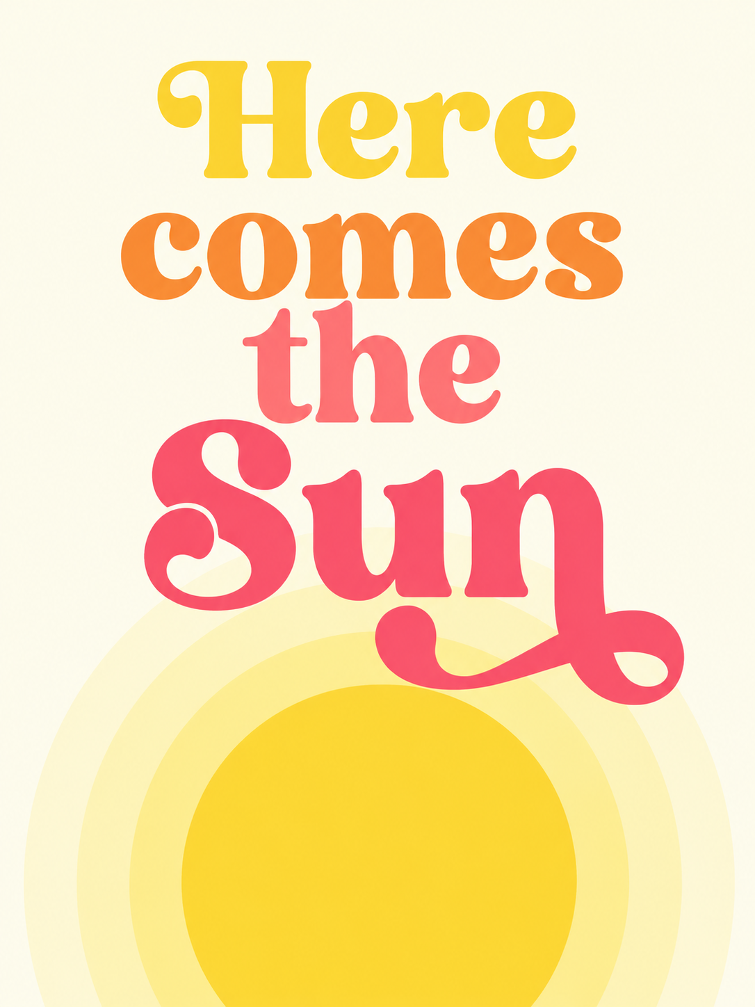 Ilustración 023 — Here Comes the Sun — cuadro individual