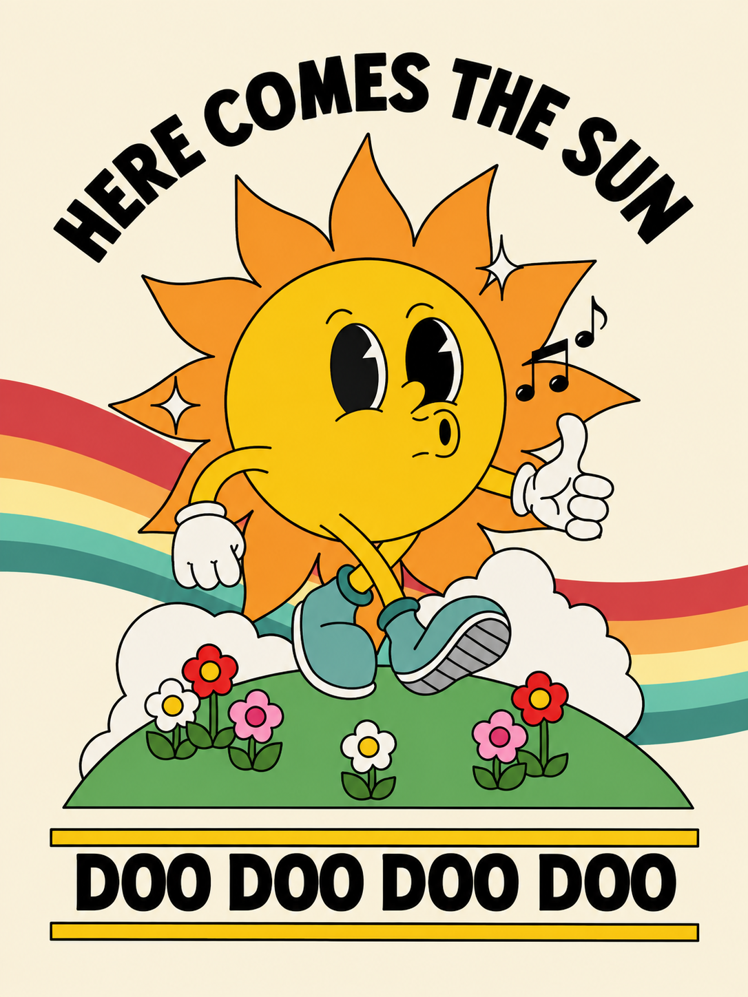Ilustración 046 — Here Comes the Sun — cuadro individual
