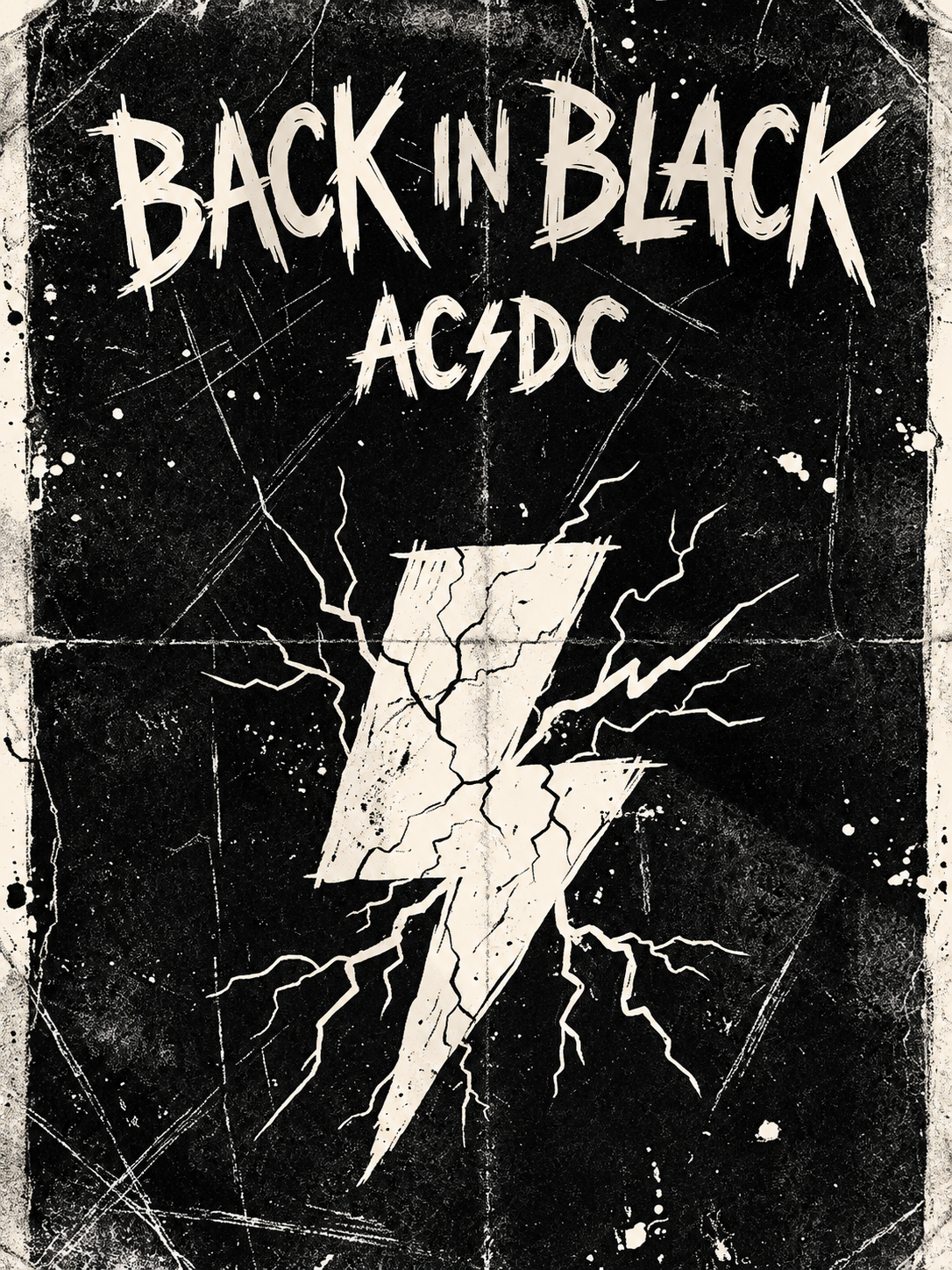 Ilustración 060 — AC/DC Back in Black — cuadro individual
