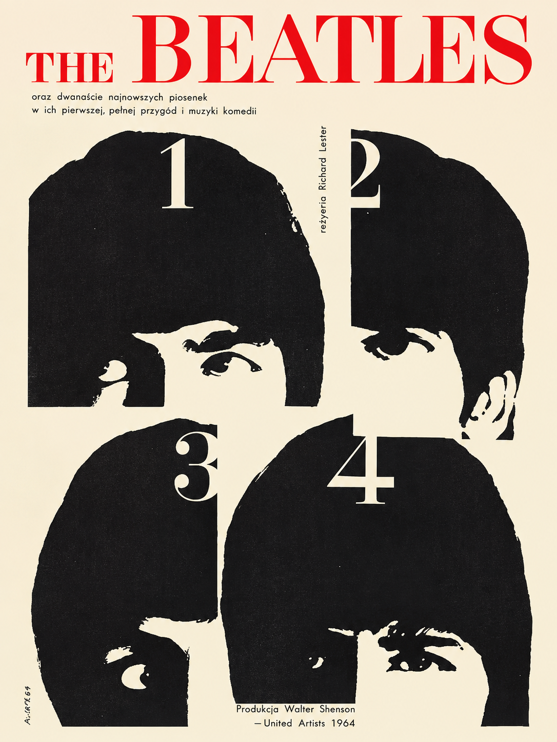 Ilustración 063 — The Beatles 1 2 3 4 — cuadro individual