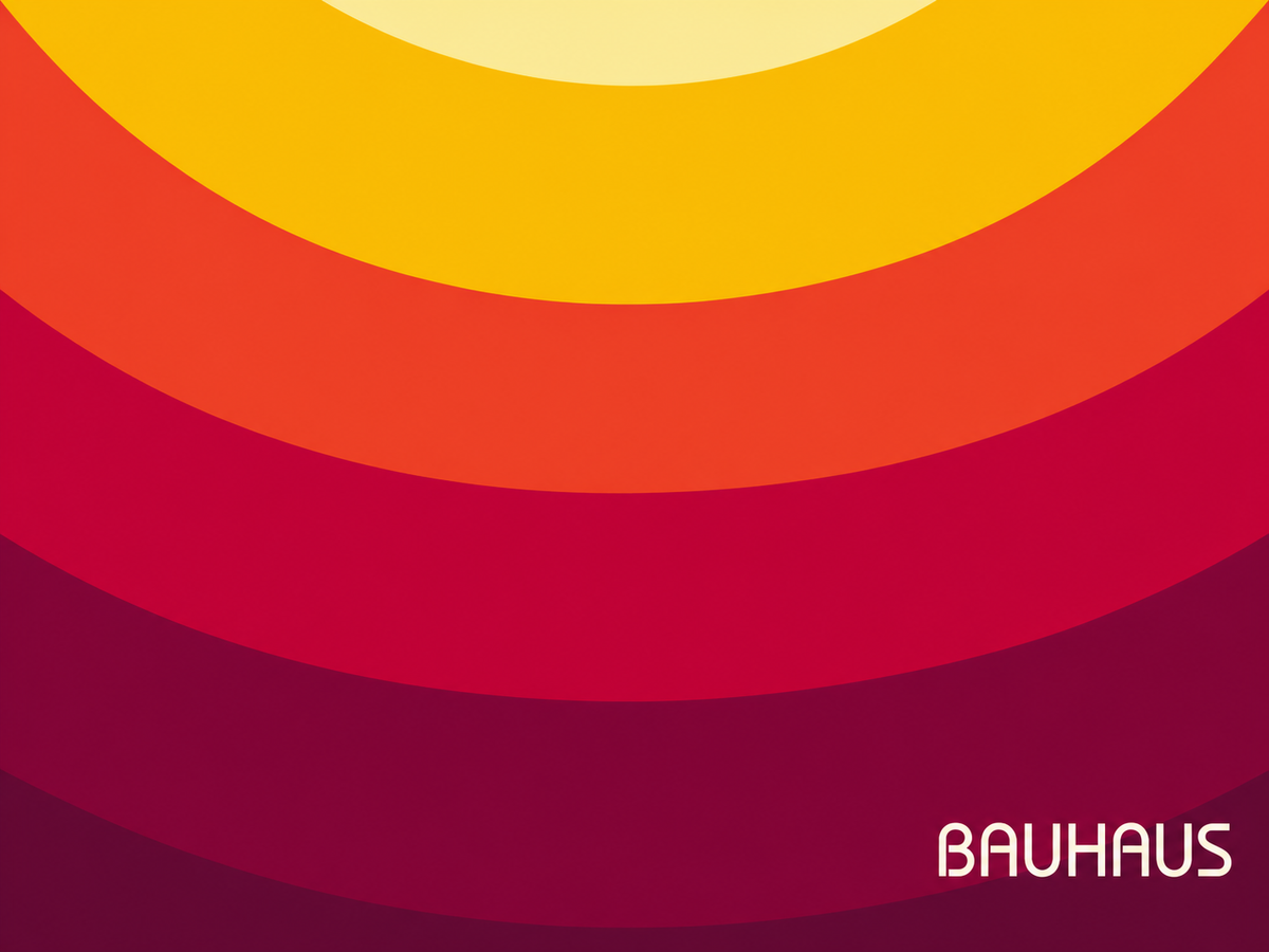 Bauhaus arcos arcoiris sin margen